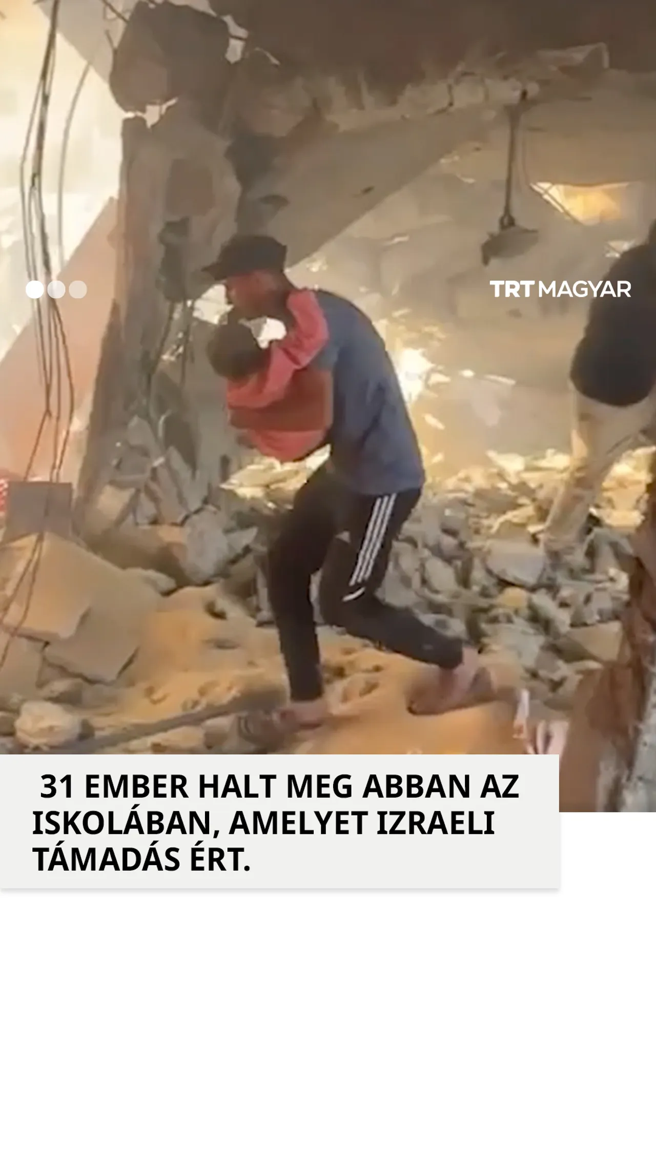 Izraeli támadás ért egy iskolát a gázai Al Tuffah városnegyedben